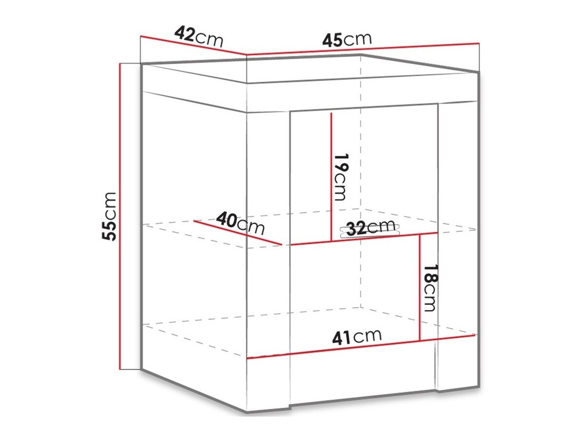 Noćni ormarić Serfeno 119 (Craft vhite)