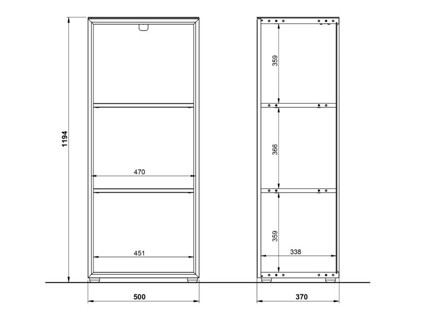 Polica Catcamu 103 (Belo + Navarra hrast)