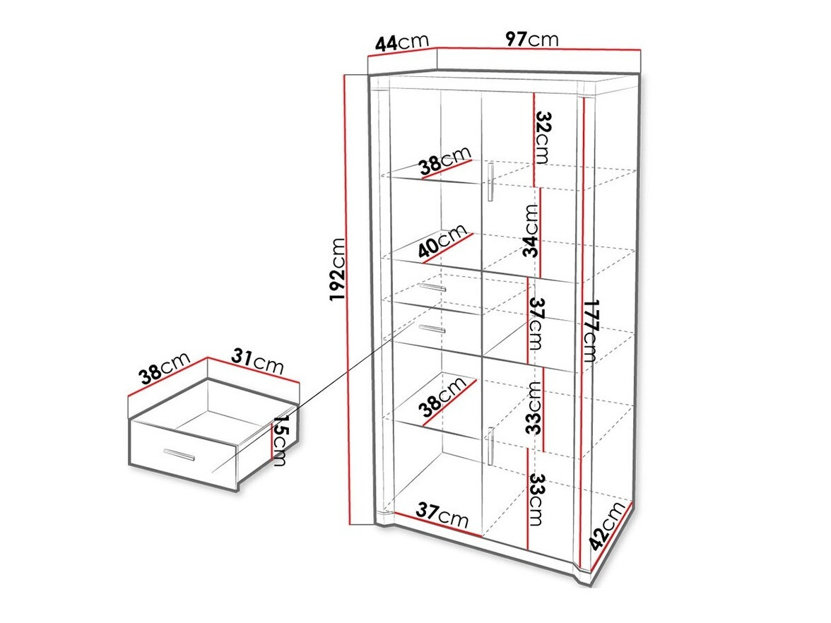 Polica Lorelie 120 (Sonoma hrast)