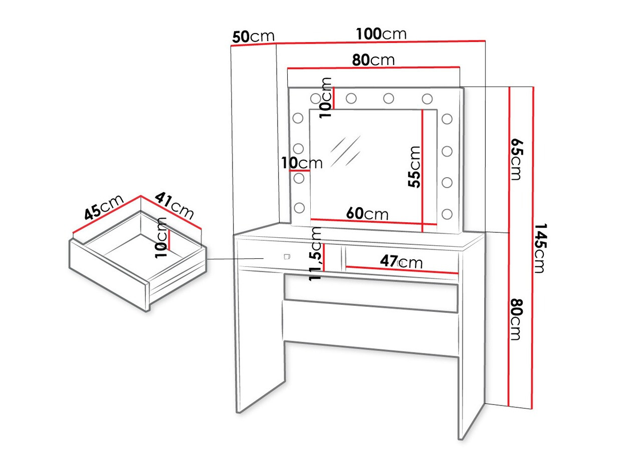 Toaletni sto Bedford 100