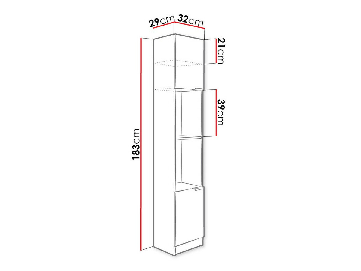 Polica Dover 112 (Tamni jasen)