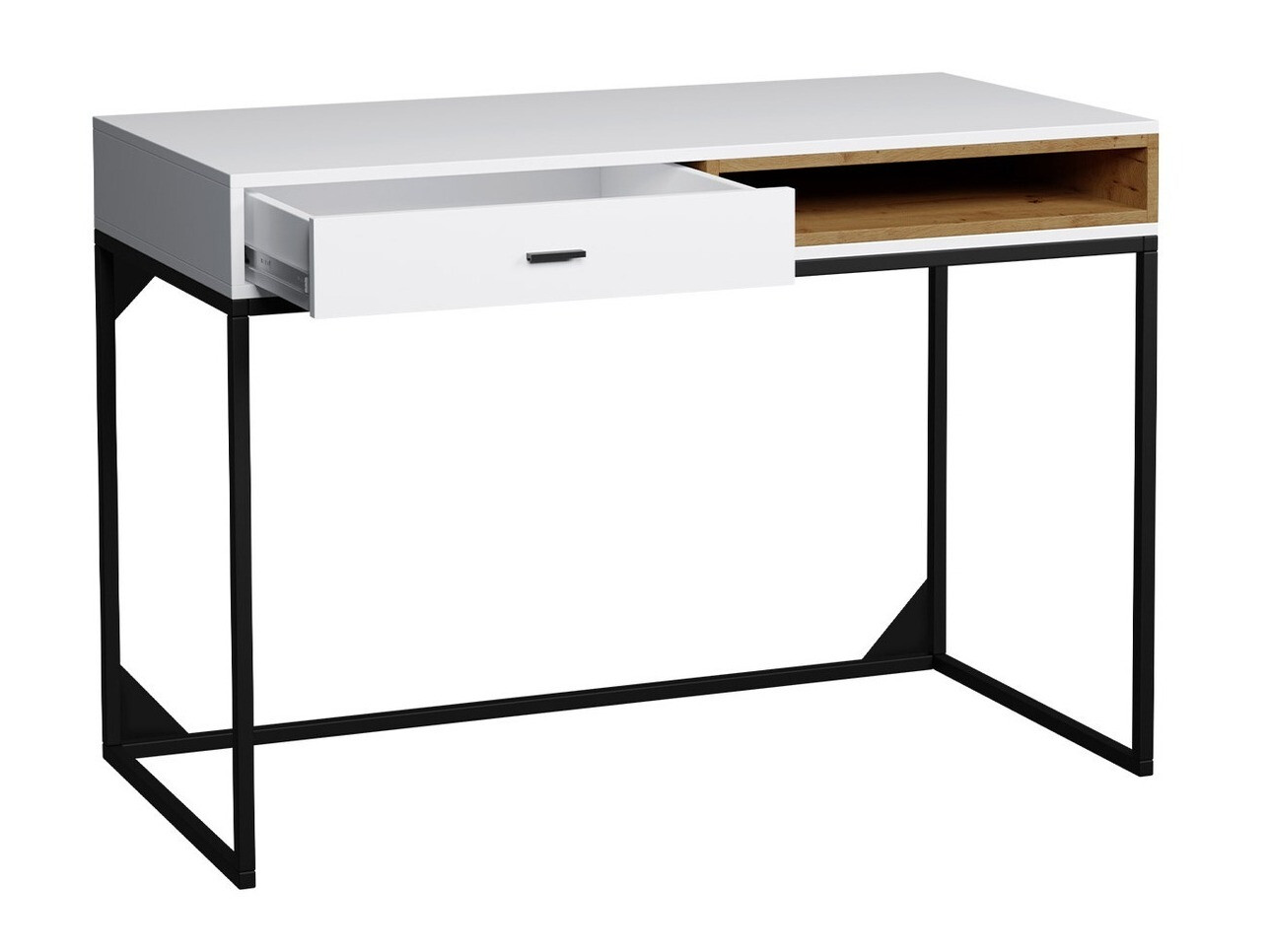 Set za kućnu kancelariju Baltesi 116 (Belo + Zanatski hrast)