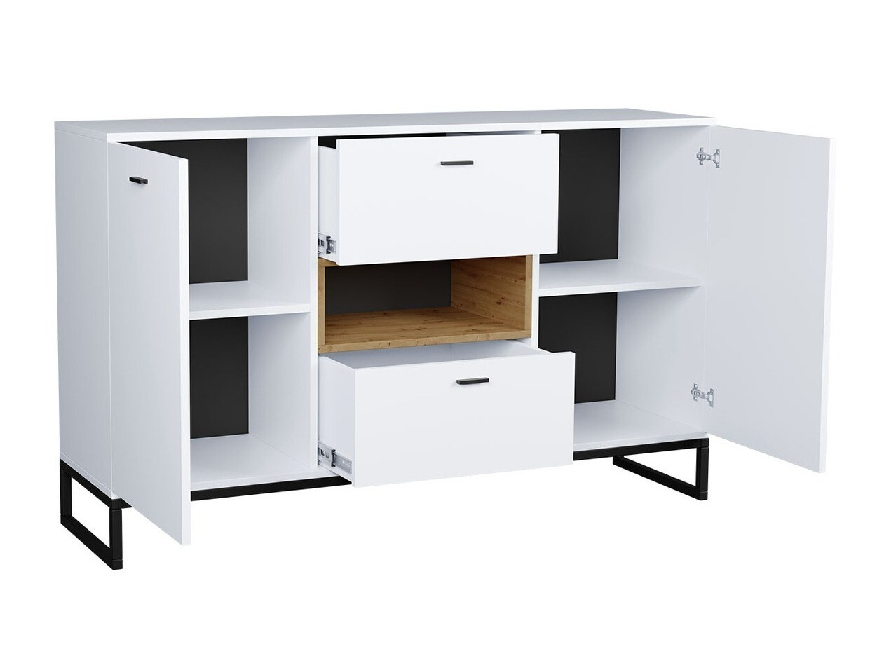 Set za kućnu kancelariju Baltesi 116 (Belo + Zanatski hrast)