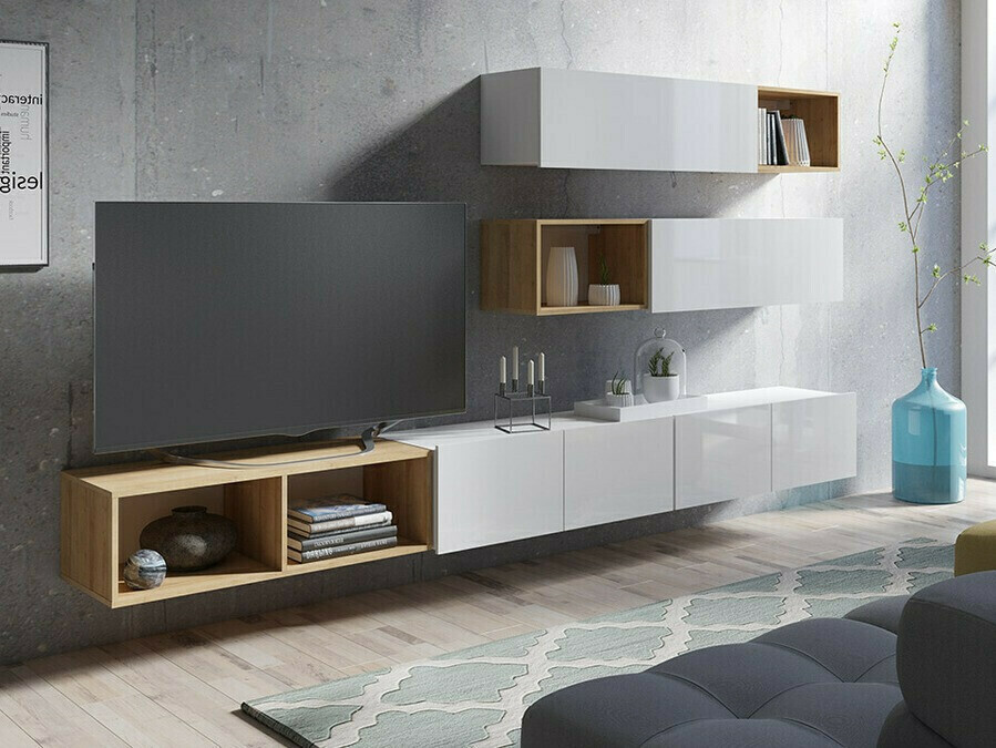 Zidna polica Remus (Zlatni hrast)