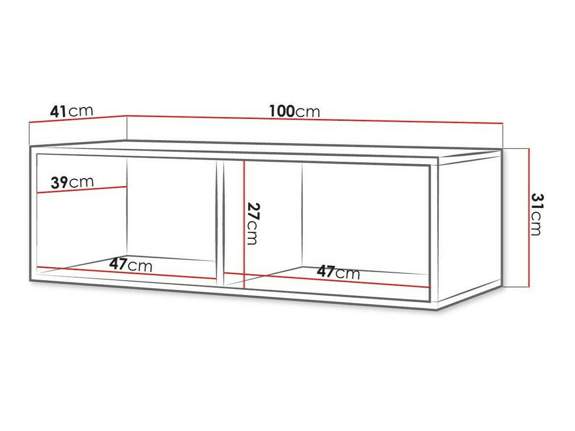 Zidna polica Tivdalu 142 (Zlatni hrast)