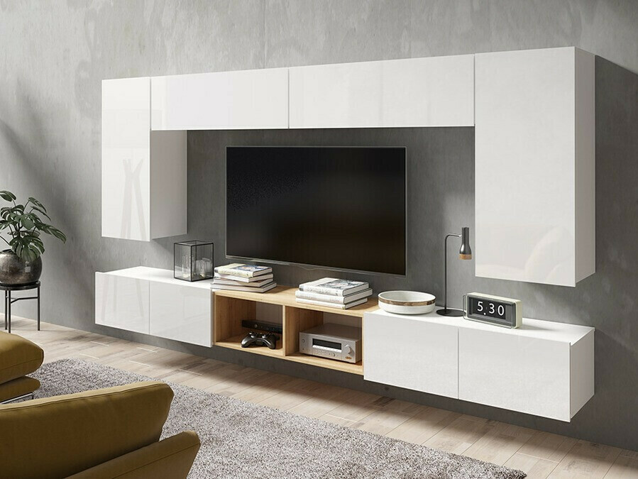 Zidna polica Tivdalu 142 (Zlatni hrast)