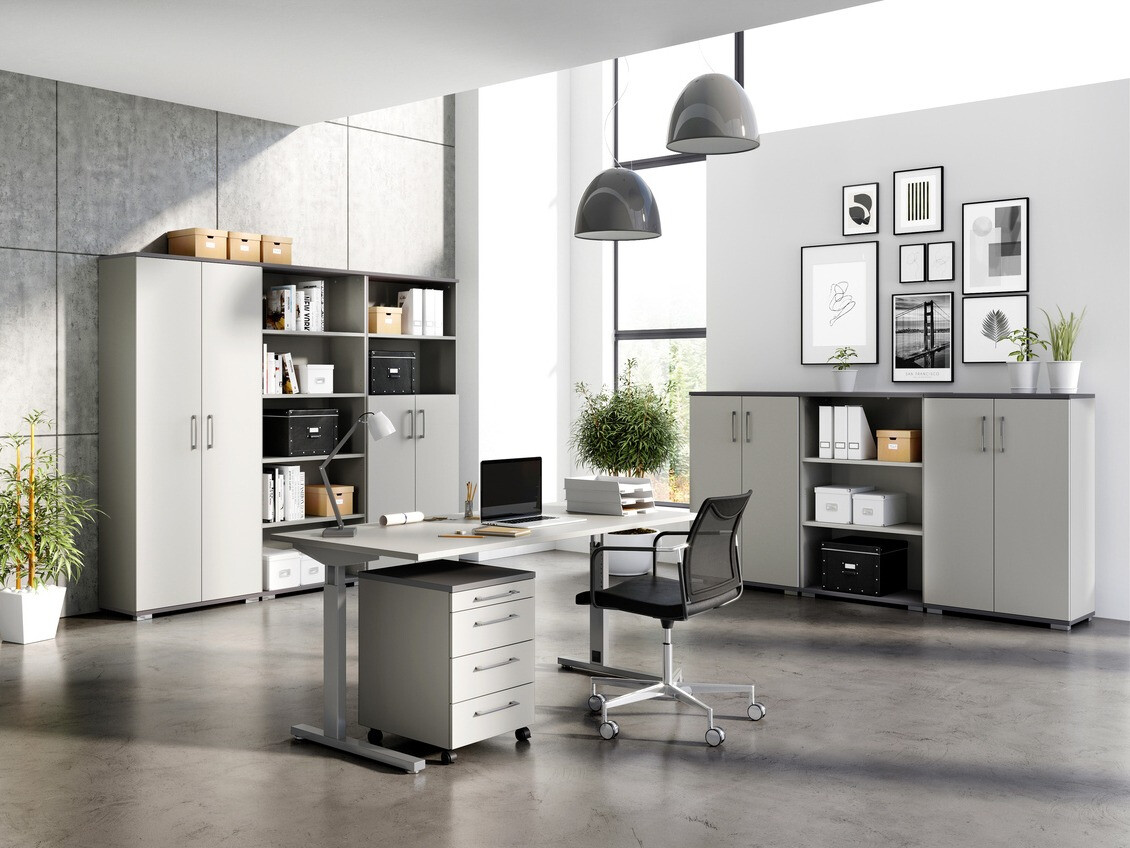 Polica Lartesi 100 (Graphite + Svetloosiva)