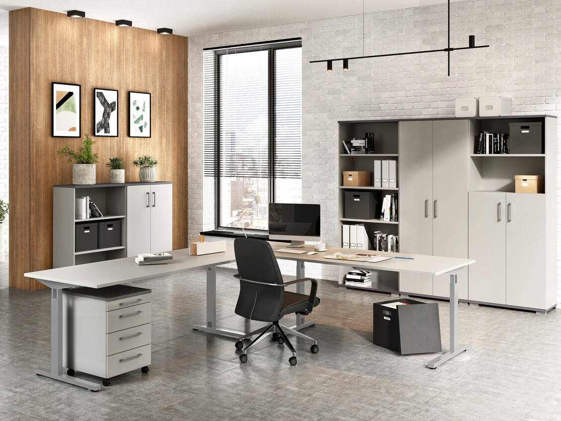 Polica Lartesi 100 (Graphite + Svetloosiva)