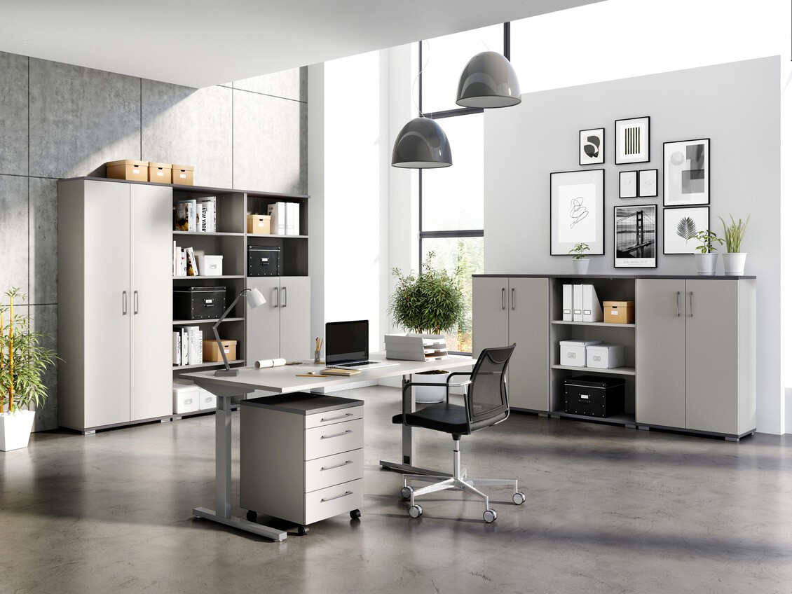 Polica Lartesi 103 (Grafit + Svetloosiva)