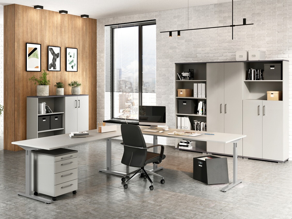 Polica Lartesi 103 (Graphite + Svetloosiva)