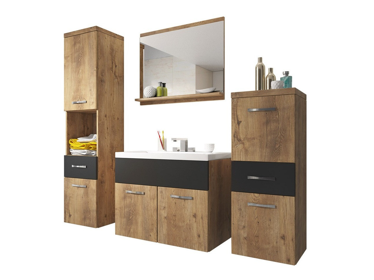 Set za kupatilo Sarasota 109 (Orah + Grafit)
