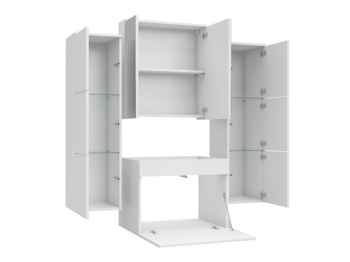 Set za kupatilo Tucson 105 (Belo + Sjajno belo)