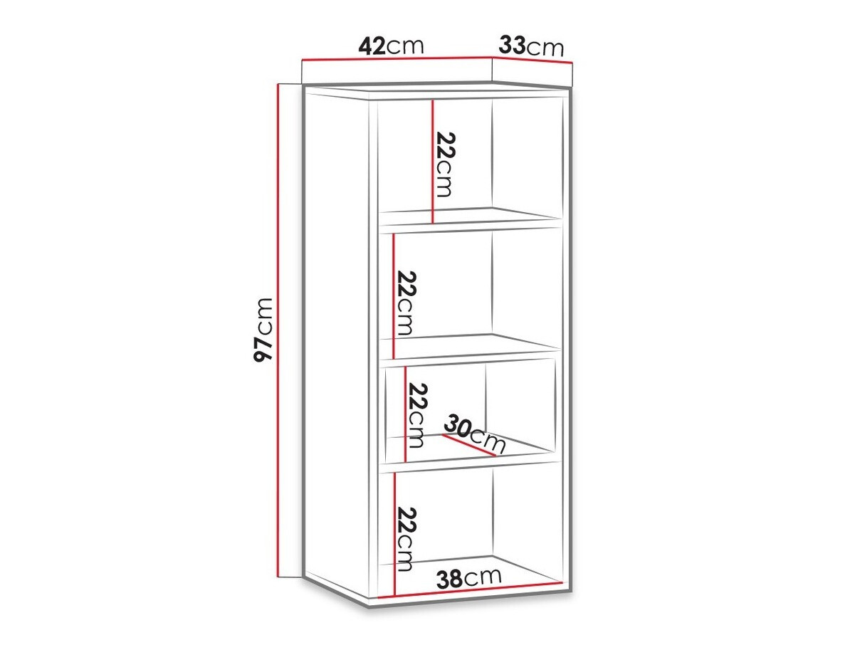 Zidna polica Baltesi 112 (Zanatski hrast + Crno)