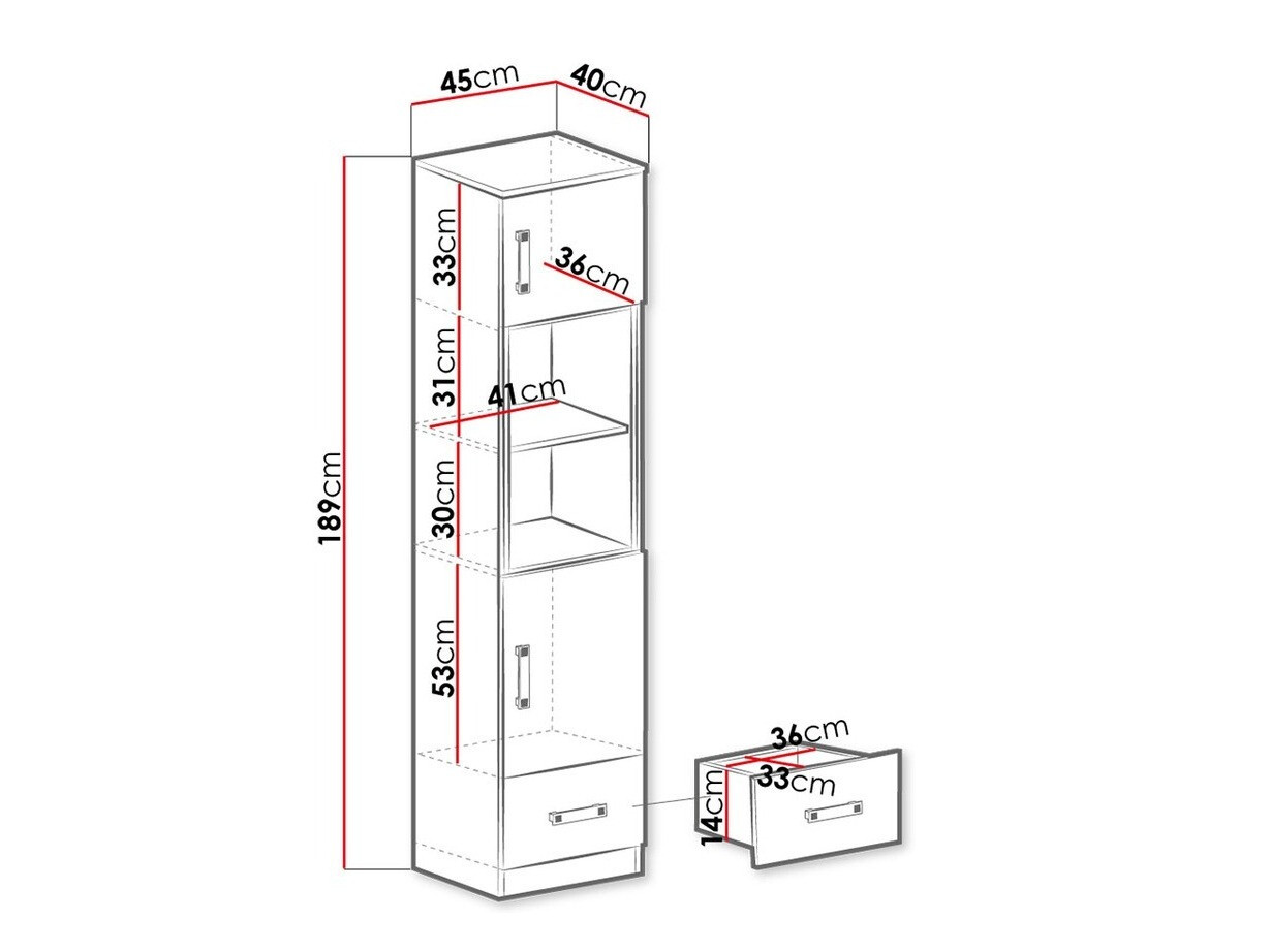 Polica Sorviru 104 (Belo + Tirkizna)