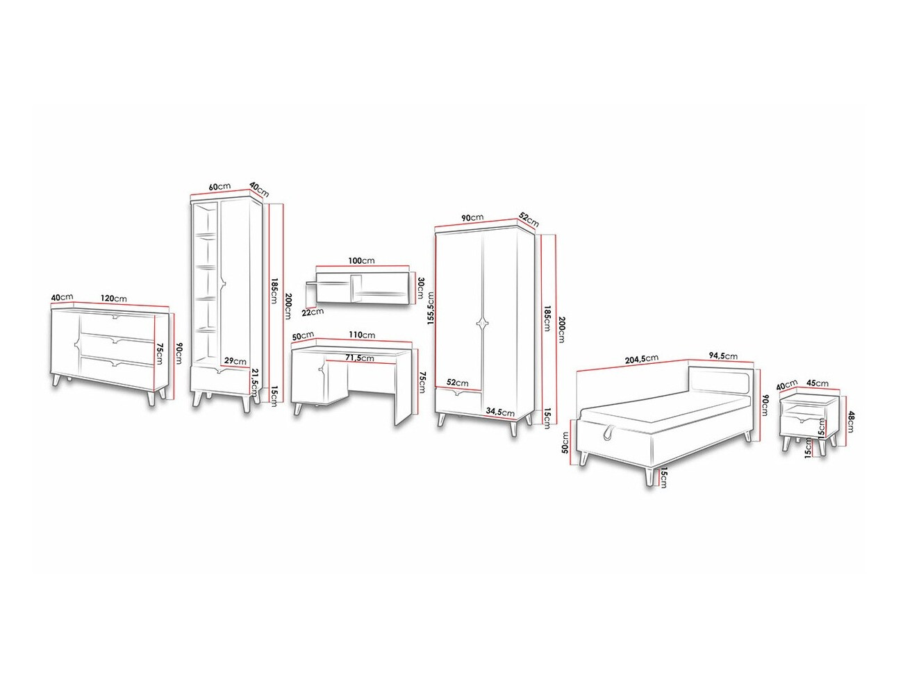 Set nameštaja Etrmoru 125