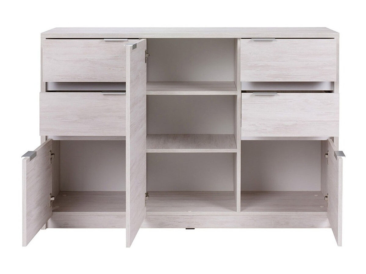 Set za kućnu kancelariju Fivelbo 116 (Manastirski hrast + Sjajno crna)