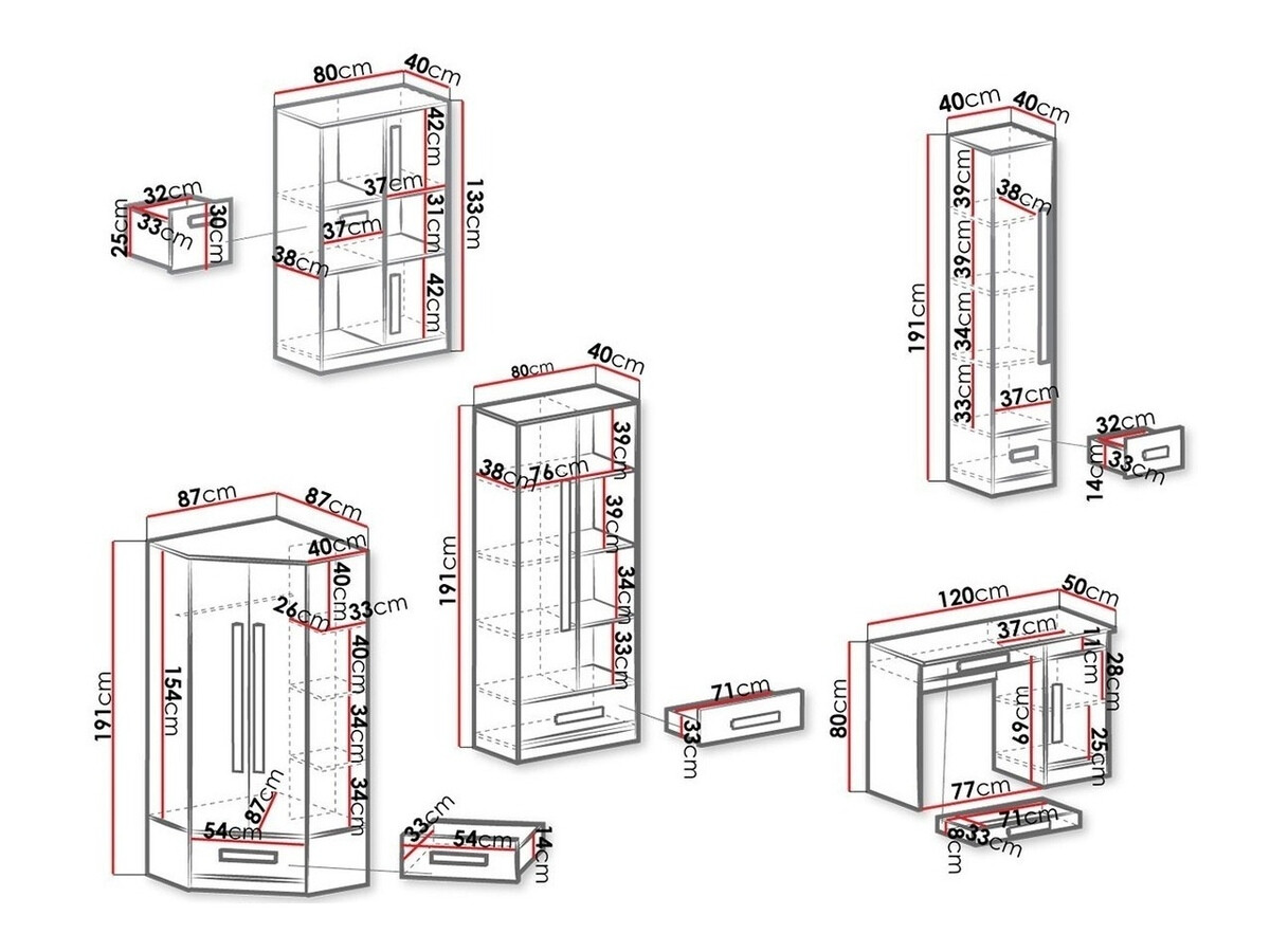 Dečija soba Merevari 107 (Belo + Visoki sjaj Tirkizna)