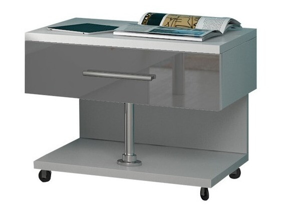 Dečija soba Salmere 110 (Sjajno belo + Sjaj siva)