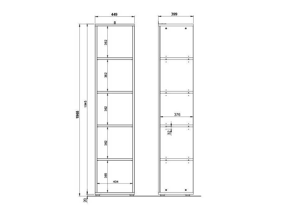 Polica Eliromo 104 (Grafit + Grandson hrast)