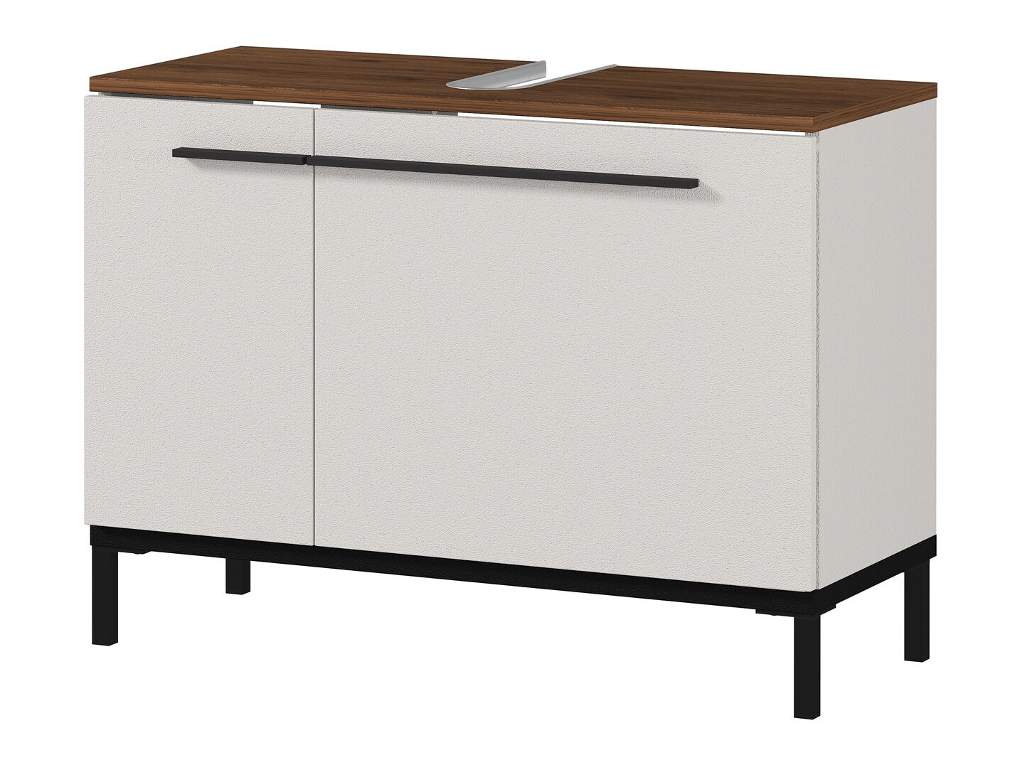 Samostojeći ormarić sa umivaonikom Ruvlevu 100 (Svetloosiva + Orah)