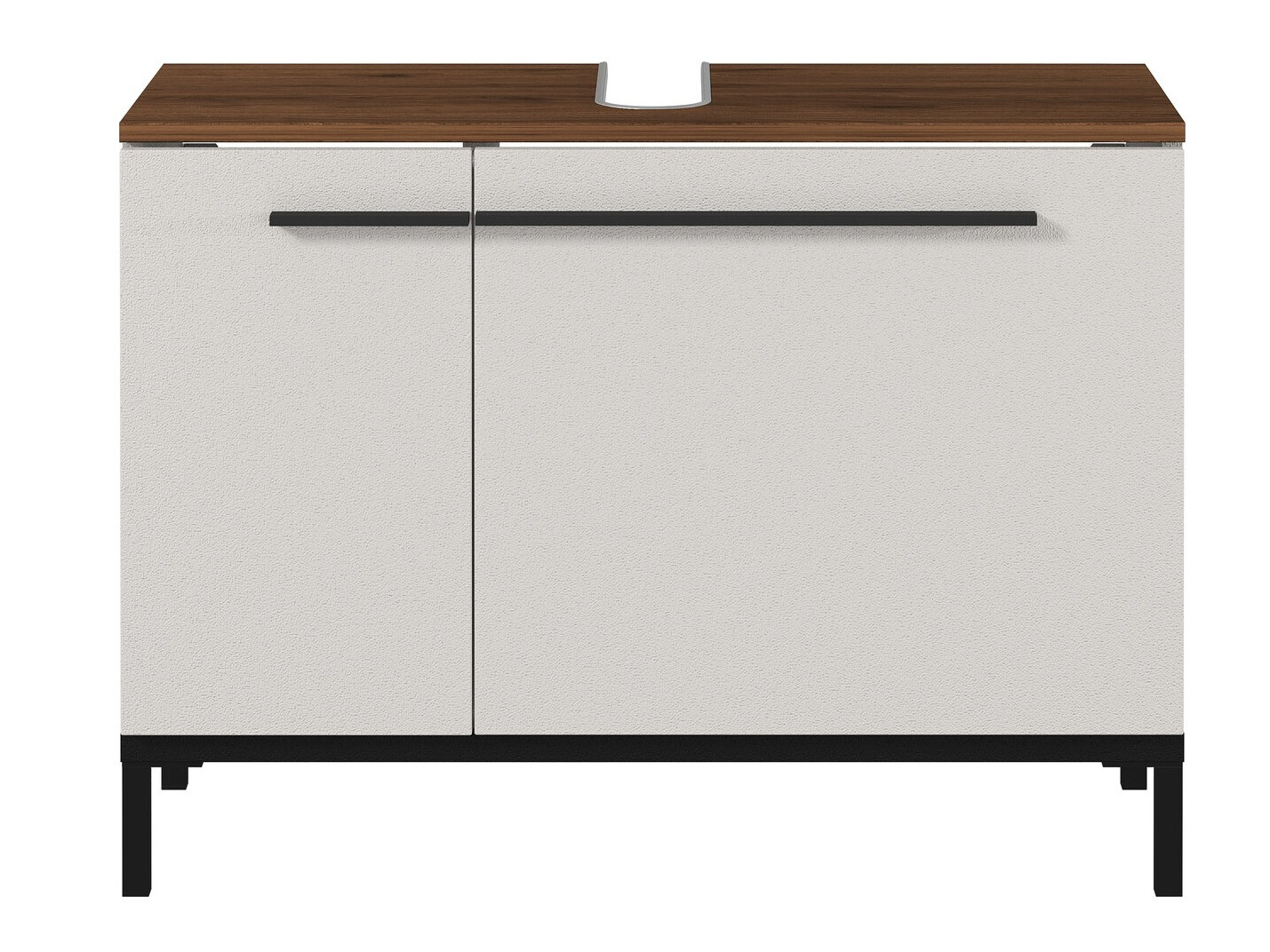 Samostojeći ormarić sa umivaonikom Ruvlevu 100 (Svetloosiva + Orah)