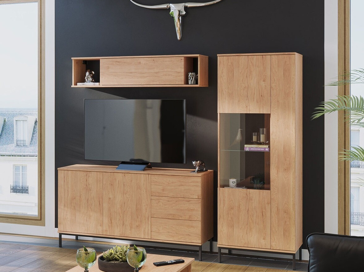 Zidna polica Lomsore 105 (Svetlo drvo)