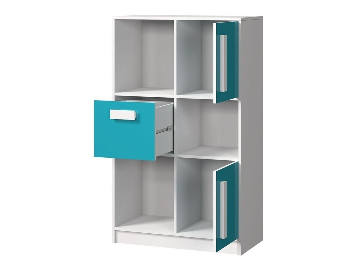 Dečija soba Merevari 108 (Belo + Sjajno belo + Sivo)