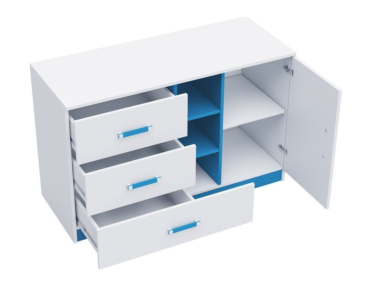 Dečija soba Sorviru 107 (Belo + Tirkizna)