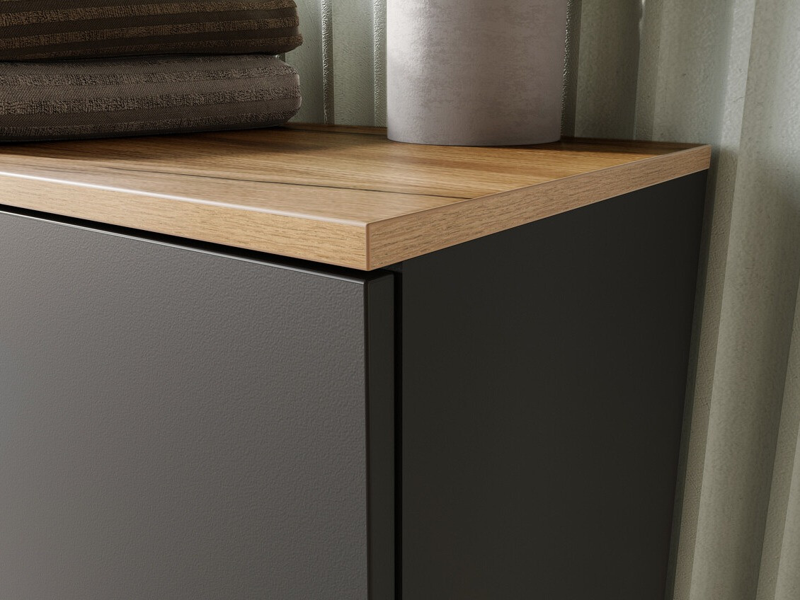 Ormarić za kupatilo Ruvlevu 101 (Graphite + Navarra hrast)