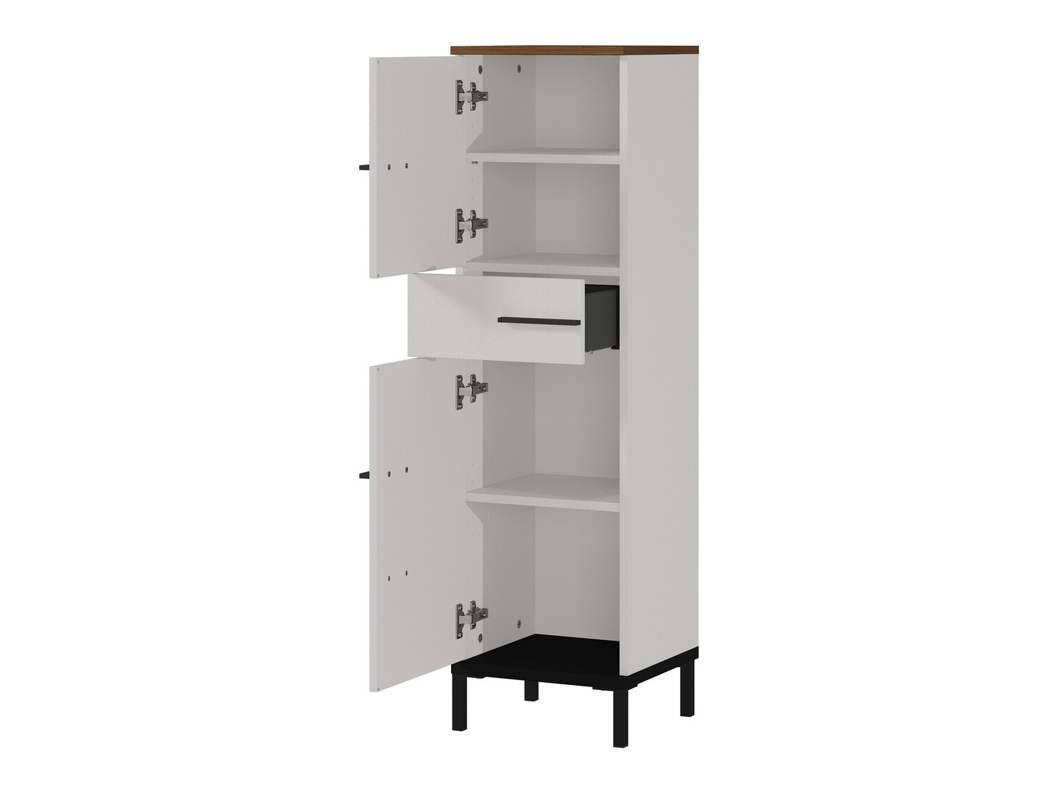 Ormarić za kupatilo Ruvlevu 101 (Svetloosiva + Orah)