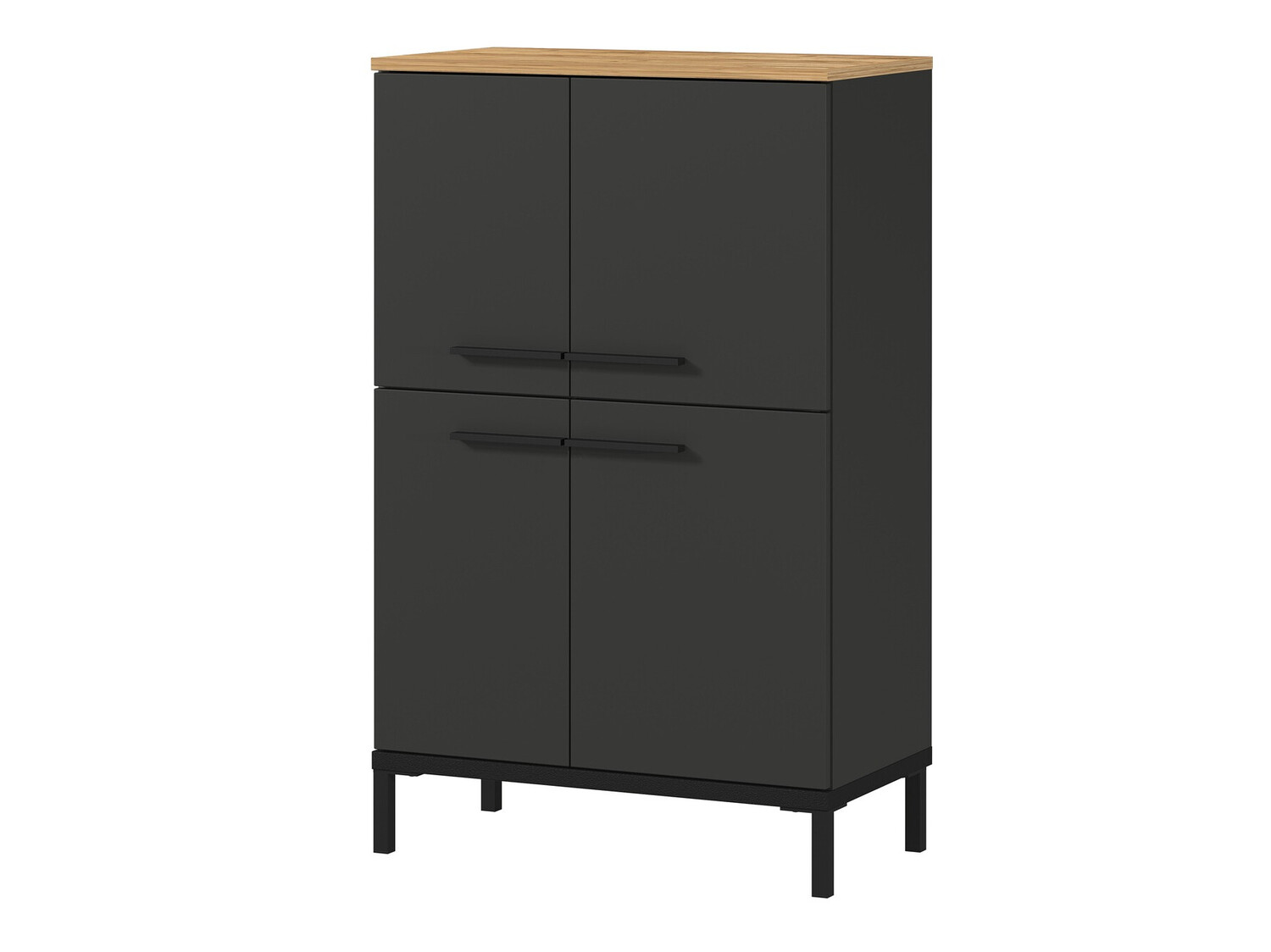 Ormarić za kupatilo Ruvlevu 102 (Graphite + Navarra hrast)