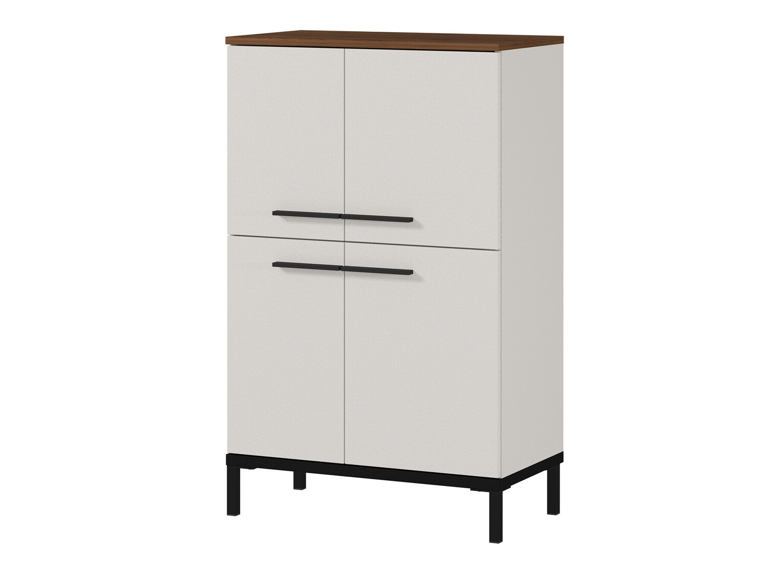 Samostojeći kupatilski ormarić Ruvlevu 102 (Svetloosiva + Orah)