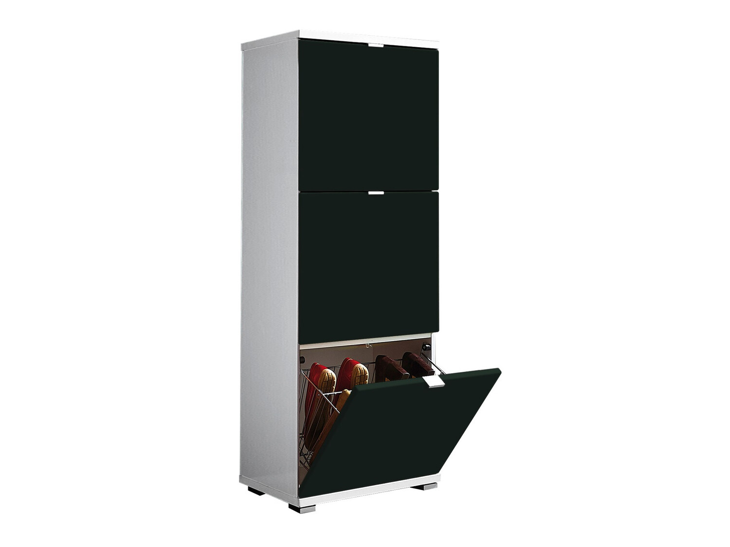 Cipelarnik Veltena 106 (Sjajno belo + Crno)