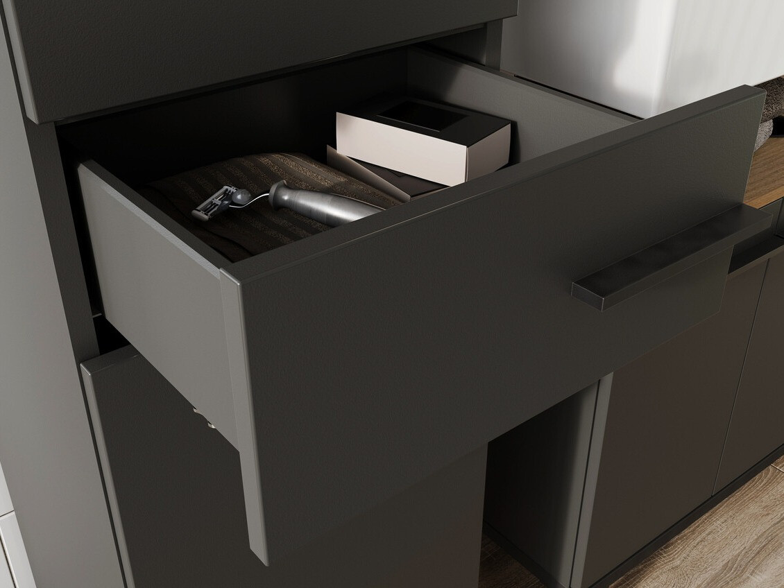 Ormarić za kupatilo Ruvlevu 103 (Graphite + Navarra hrast)