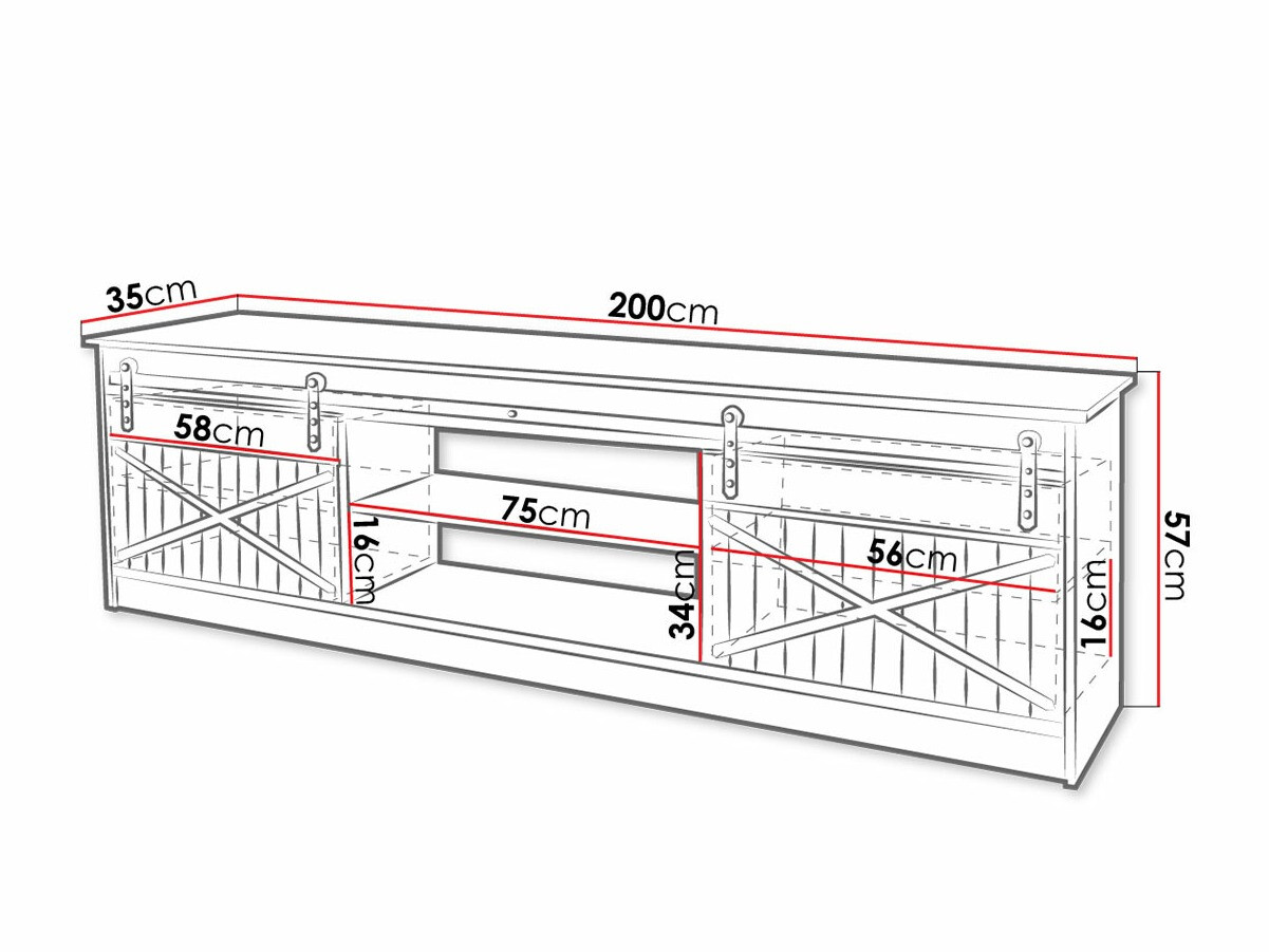 TV sto Charlotte 156 (Вотан храст)