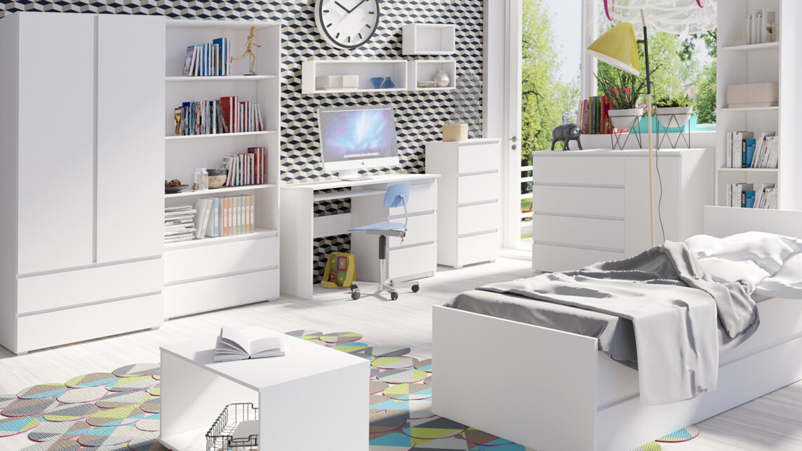 Zidna polica Cirdora 110 (Belo)