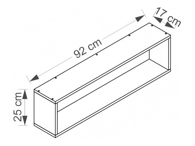 Zidna polica Cirdora 111 (Belo)