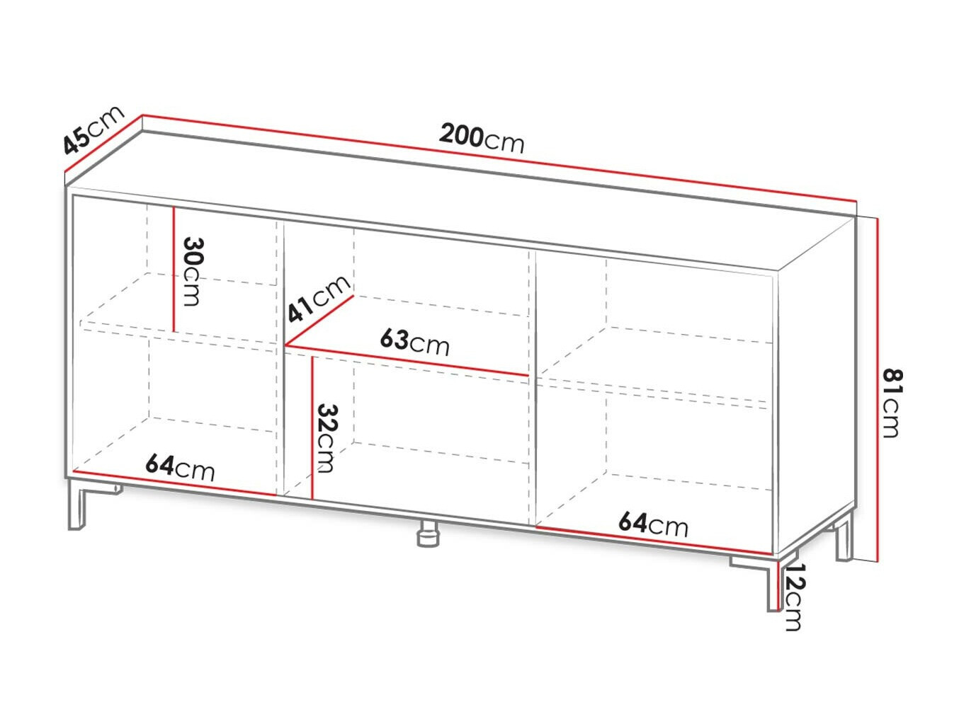 Ormarić Charlotte 158 (Crno + Crni mermer)