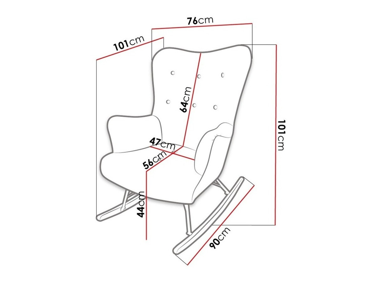 Stolica za ljuljanje Clovis 101 (Magic Velvet 2216)