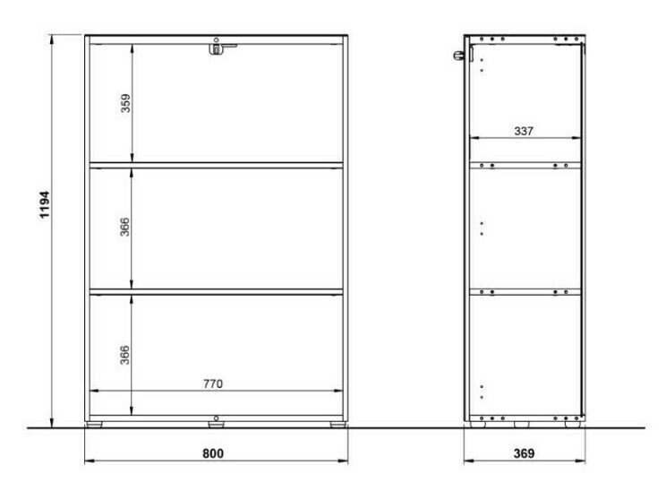 Ormarić Catcamu 102 (Sjajno belo)