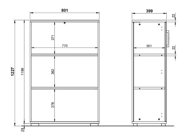 Ormarić Lartesi 101 (Graphite + Unuk hrast)