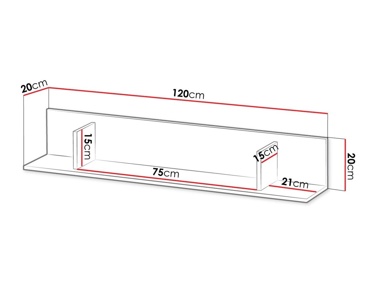 Zidna polica Tolfere 101