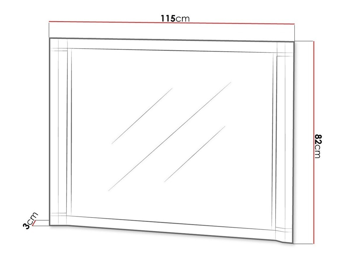 Ogledalo Lorelie 108 (Sonoma hrast)