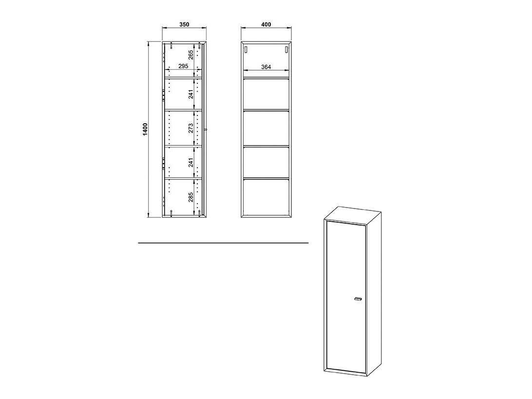 Zidni ormarić Sacramento 505 (Sivo + Navarra hrast)