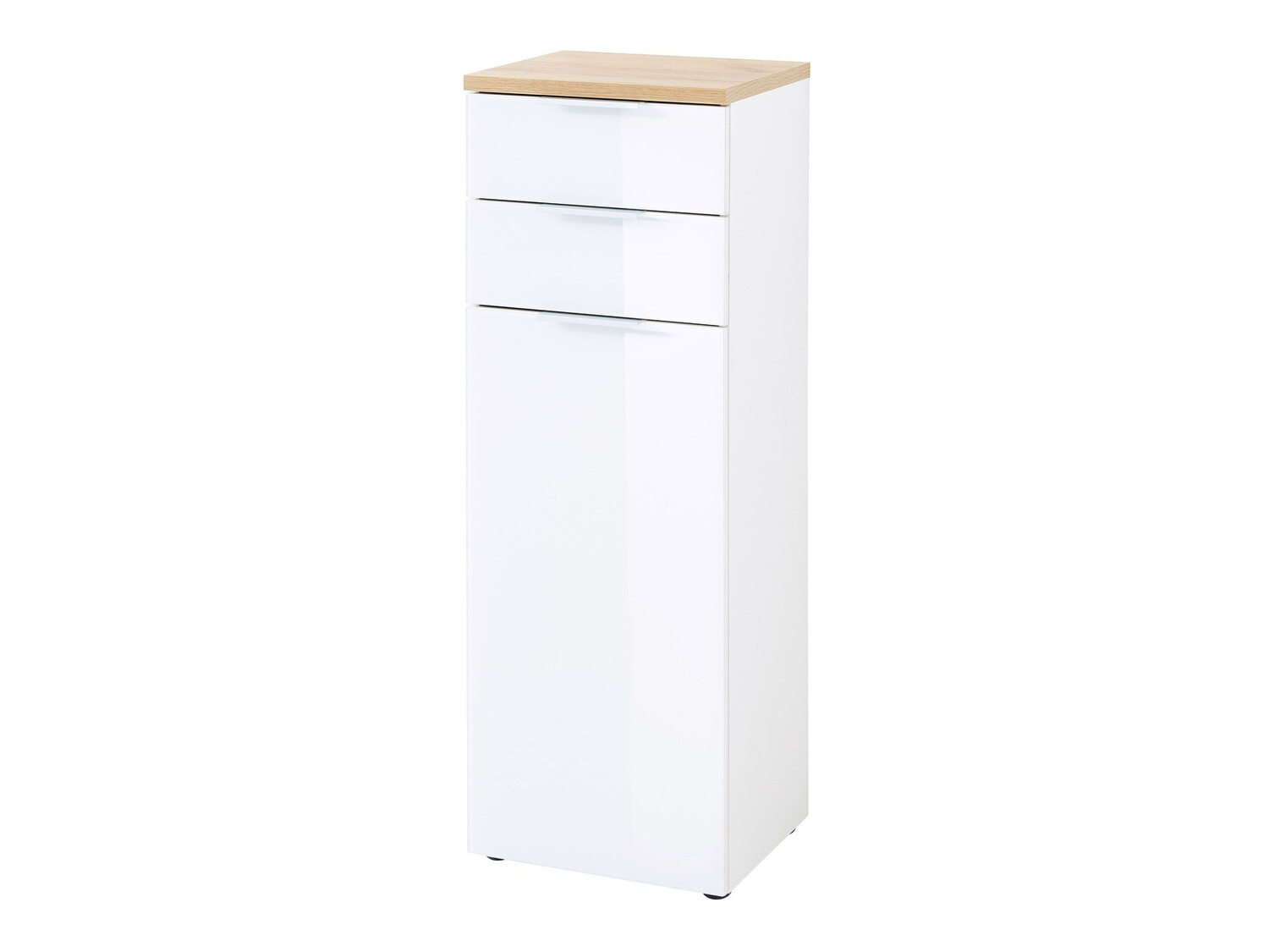 Ormarić za kupatilo Levciro 103 (Belo + Navarra hrast)