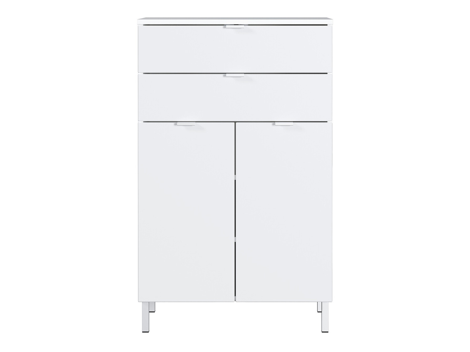 Ormarić za kupatilo Lomcamo 102 (Belo + Sjajno belo)