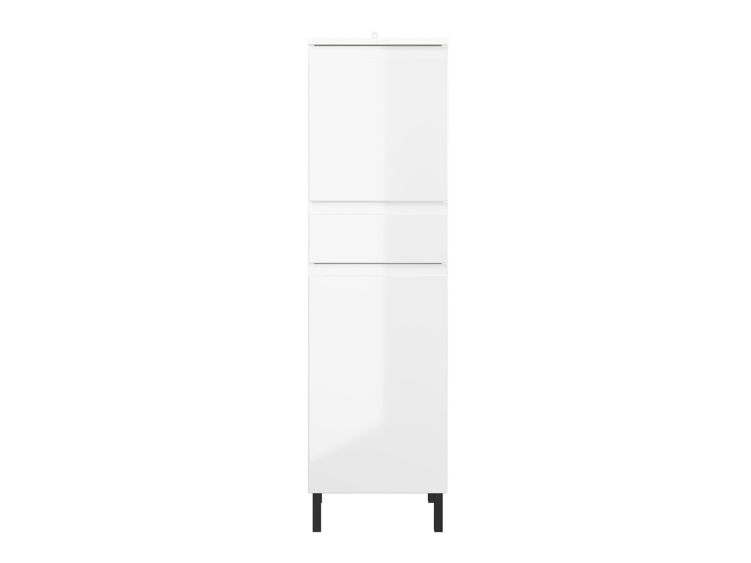 Ormarić za kupatilo Talmira 101 (Sjajno belo + Belo)