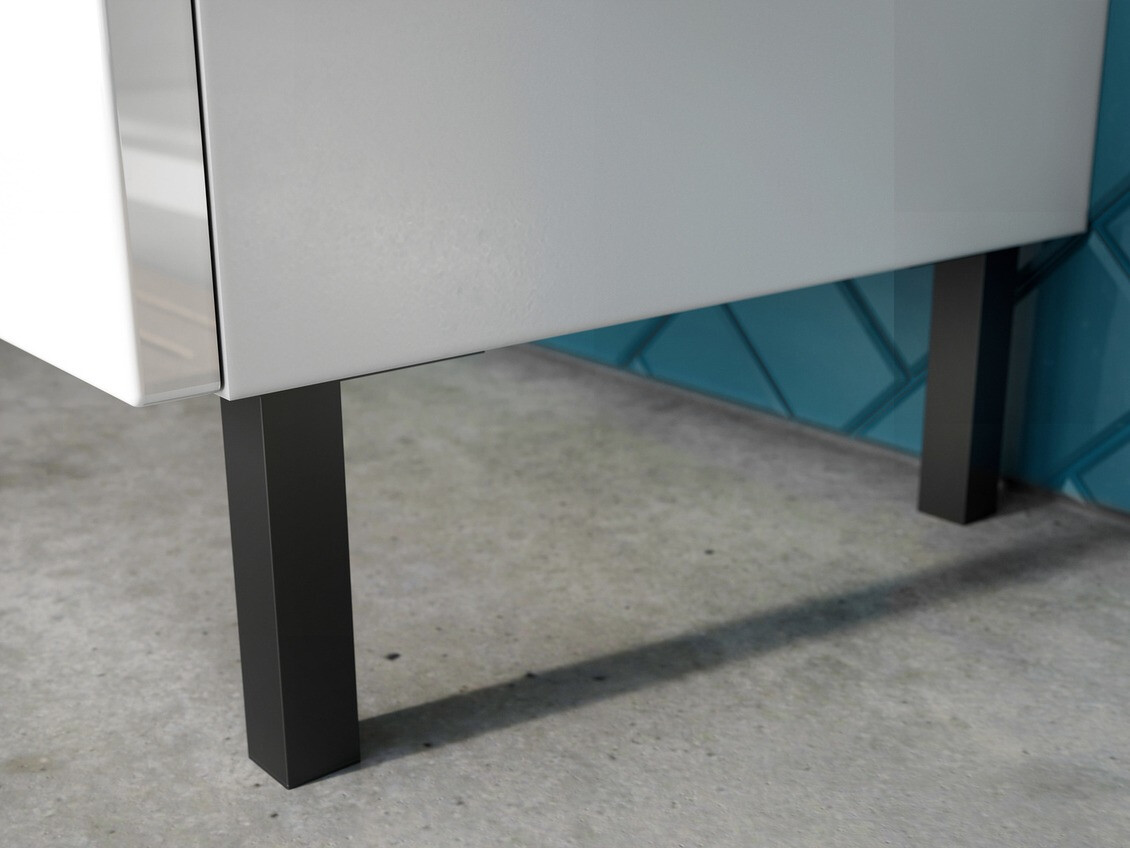 Ormarić za kupatilo Talmira 101 (Sjajno belo + Belo)