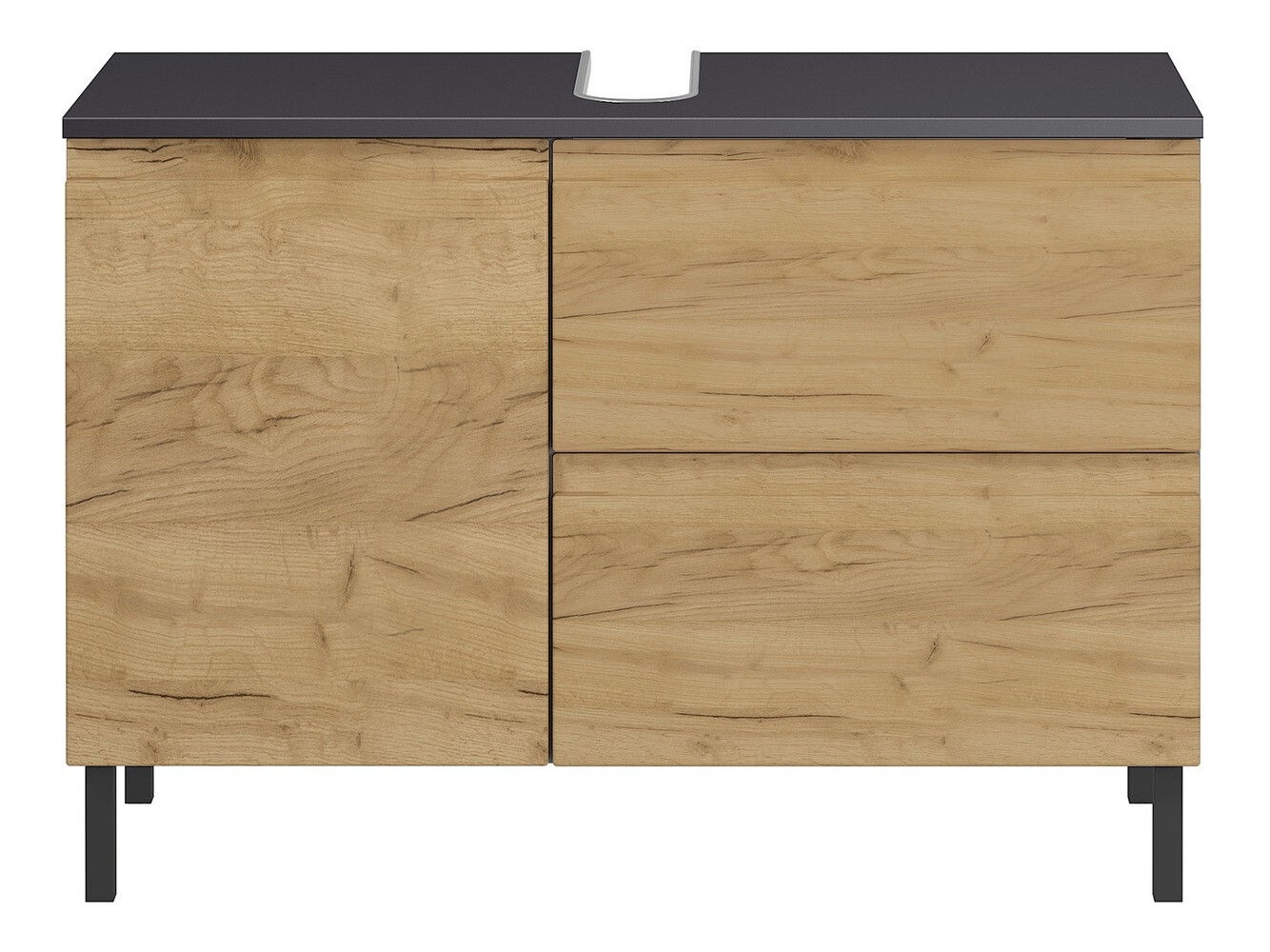 Samostojeći kupatilski ormarić za umivaonik Talmira 102 (Grafit + Grandson hrast)