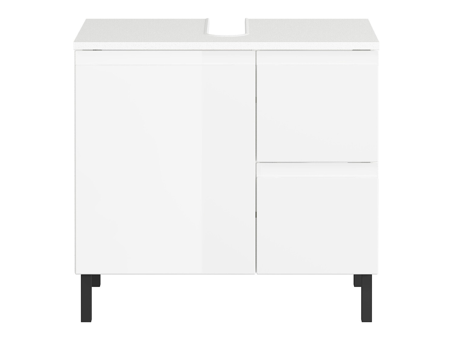 Samostojeći kupatilski ormarić za umivaonik Talmira 103 (Belo + Sjajno belo)